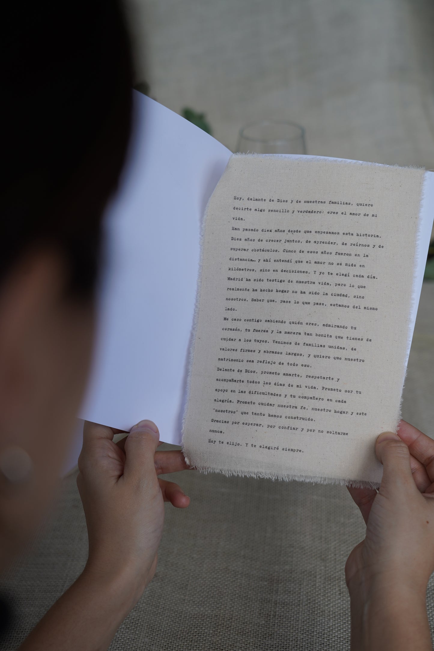 Carta votos nupciales