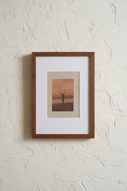 Marco paspartú ancho madera