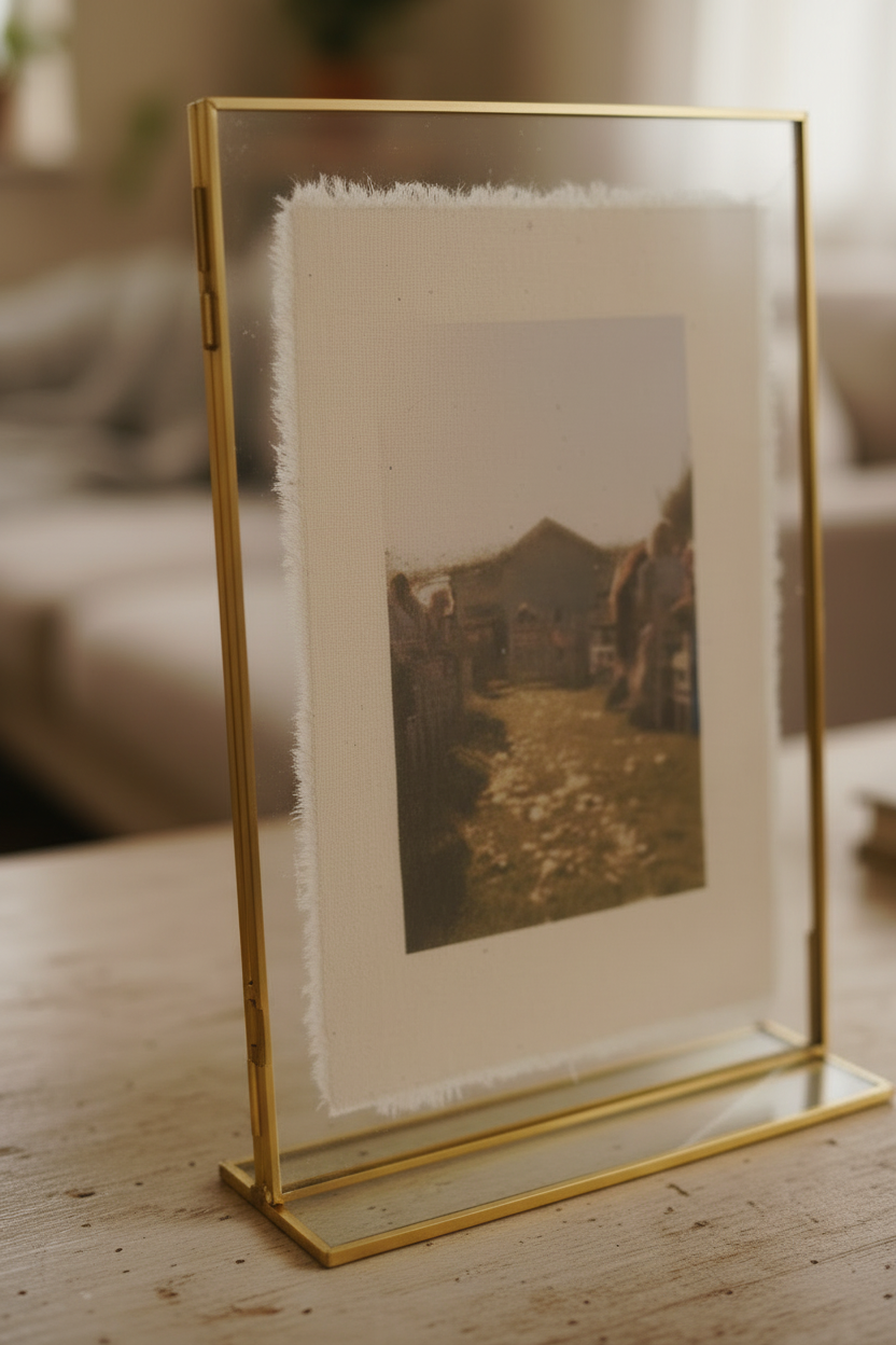 Marco cristal dorado 13*18