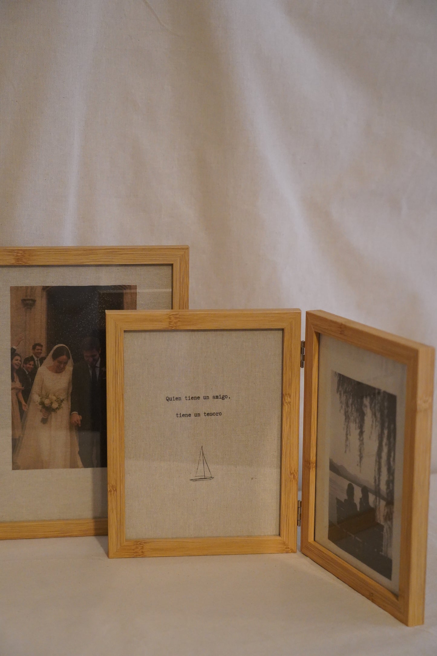 Marco doble madera