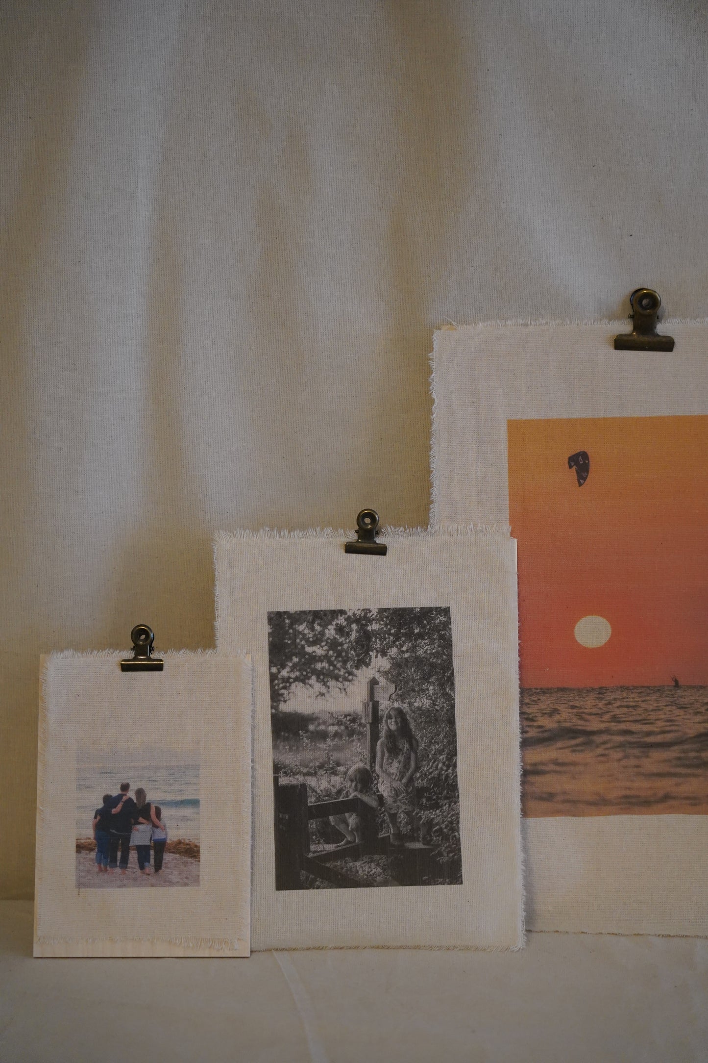 Revelado en lámina de madera con clip