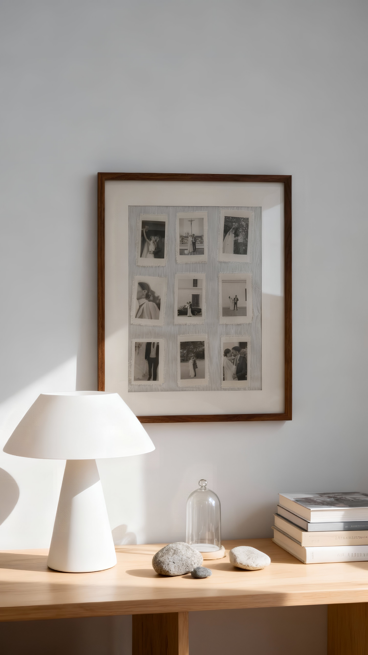 9 revelados en marco de madera A3+