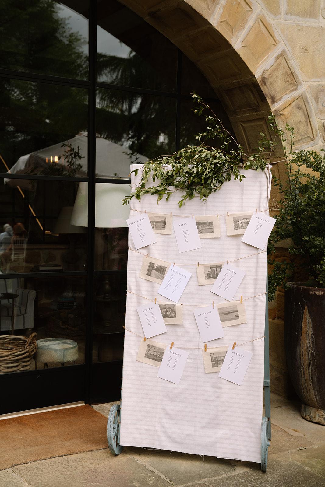 Seating plan colgante